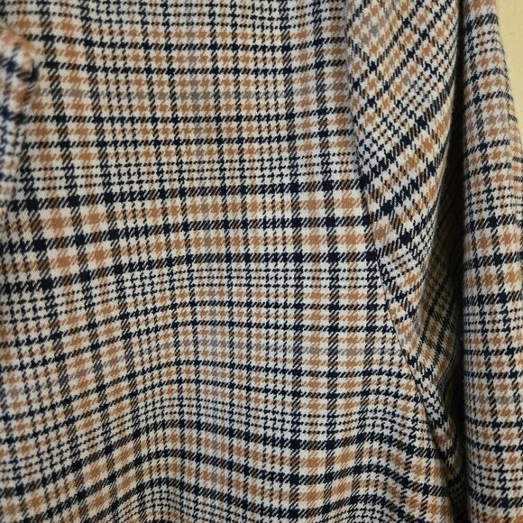 J. Jill Mendocino Plaid Blazer Tigers Eye One Button Closure Lightweight Size M - Picture 5 of 7